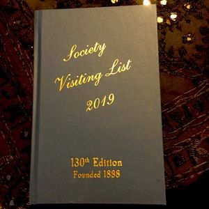 130th edition Society Visiting List (Baltimore) founded 1888 Hardcover